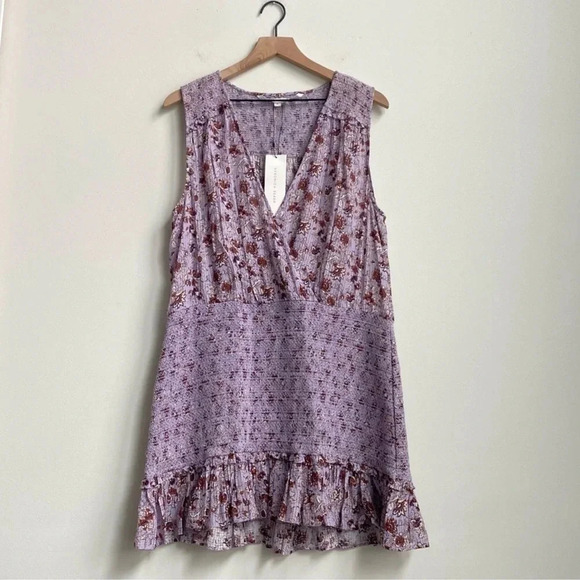 New Veronica Beard Cox Floral Smocked Flounce Mini Dress
Ruffle lavender XL - Picture 3 of 11